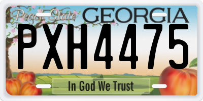 GA license plate PXH4475