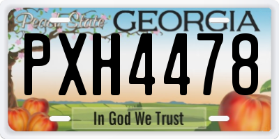 GA license plate PXH4478