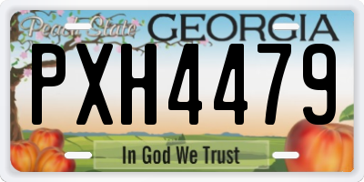 GA license plate PXH4479
