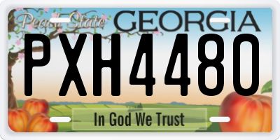 GA license plate PXH4480