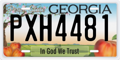 GA license plate PXH4481