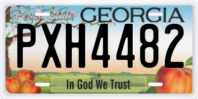 GA license plate PXH4482