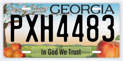 GA license plate PXH4483