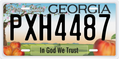 GA license plate PXH4487