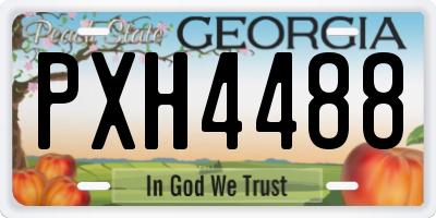 GA license plate PXH4488