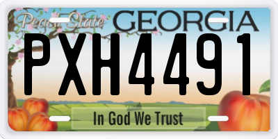 GA license plate PXH4491
