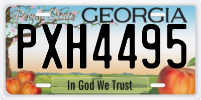 GA license plate PXH4495
