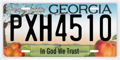 GA license plate PXH4510