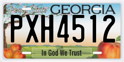 GA license plate PXH4512