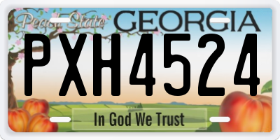 GA license plate PXH4524