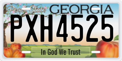 GA license plate PXH4525