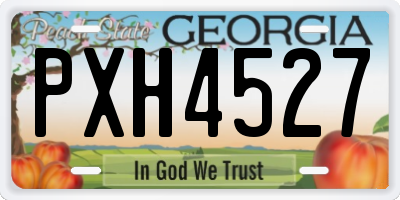 GA license plate PXH4527