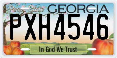 GA license plate PXH4546