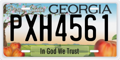 GA license plate PXH4561