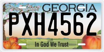GA license plate PXH4562