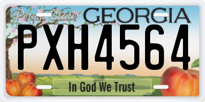 GA license plate PXH4564