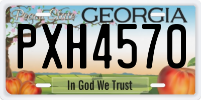 GA license plate PXH4570