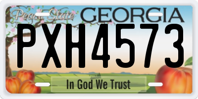 GA license plate PXH4573