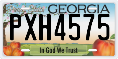 GA license plate PXH4575