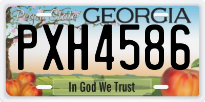 GA license plate PXH4586