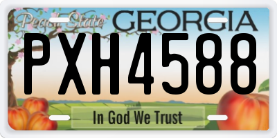 GA license plate PXH4588