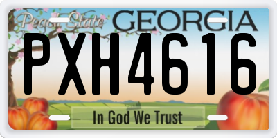 GA license plate PXH4616