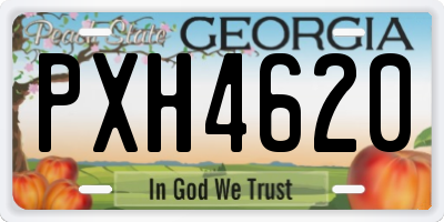 GA license plate PXH4620