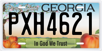 GA license plate PXH4621