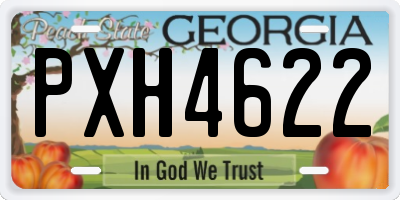 GA license plate PXH4622