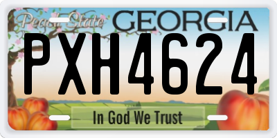 GA license plate PXH4624