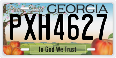 GA license plate PXH4627