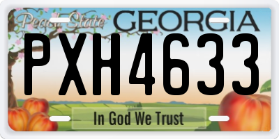GA license plate PXH4633