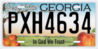 GA license plate PXH4634