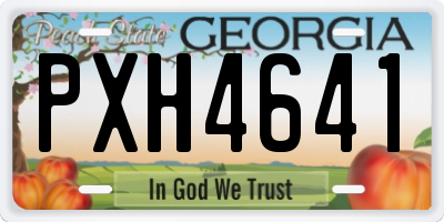 GA license plate PXH4641