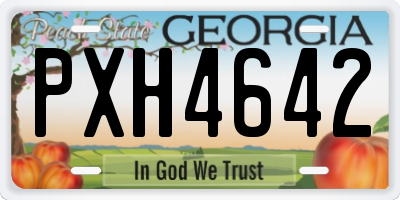 GA license plate PXH4642