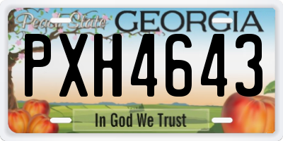 GA license plate PXH4643