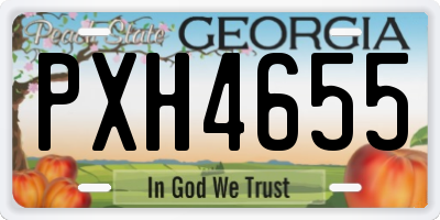 GA license plate PXH4655