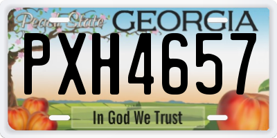 GA license plate PXH4657