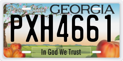 GA license plate PXH4661
