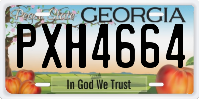 GA license plate PXH4664