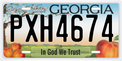 GA license plate PXH4674