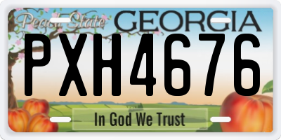 GA license plate PXH4676