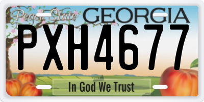 GA license plate PXH4677