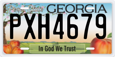 GA license plate PXH4679