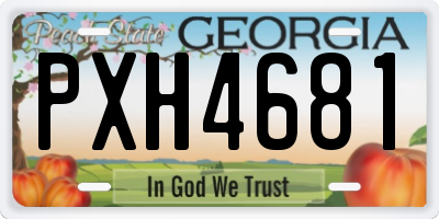 GA license plate PXH4681