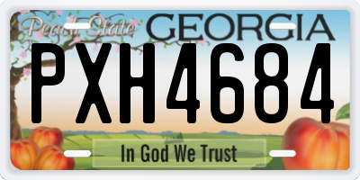 GA license plate PXH4684