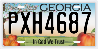 GA license plate PXH4687