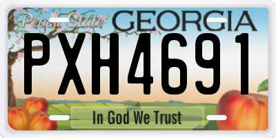 GA license plate PXH4691