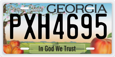 GA license plate PXH4695