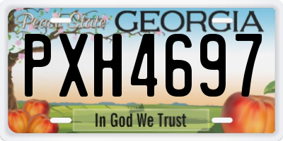 GA license plate PXH4697
